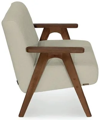Poltrona ESTELA, 74 cm de profundidade, de perfil