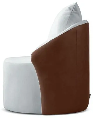 Poltrona IRIS, 71 cm de profundidade, de perfil